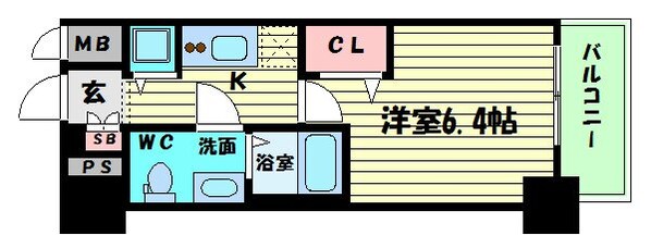 クリスタルグランツ西本町の物件間取画像